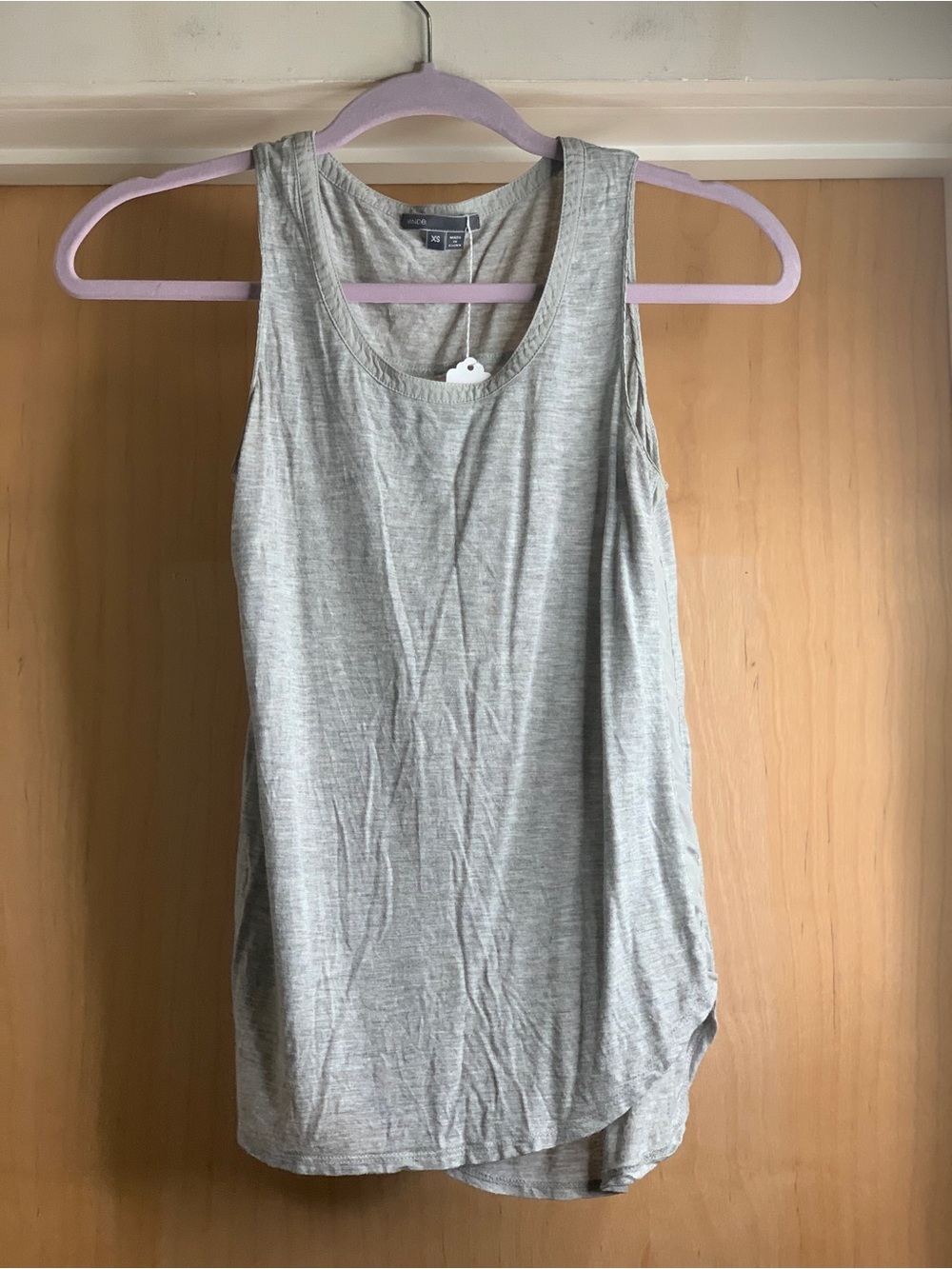 Vince Heather Gray Women’s Scoop Neck Swing Tank Top Size-X-Small